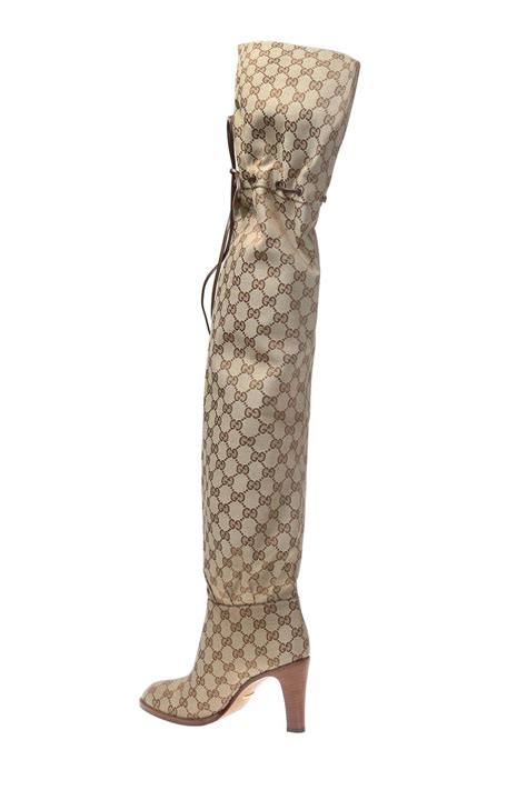 gucci short boots|gucci print thigh high boots.